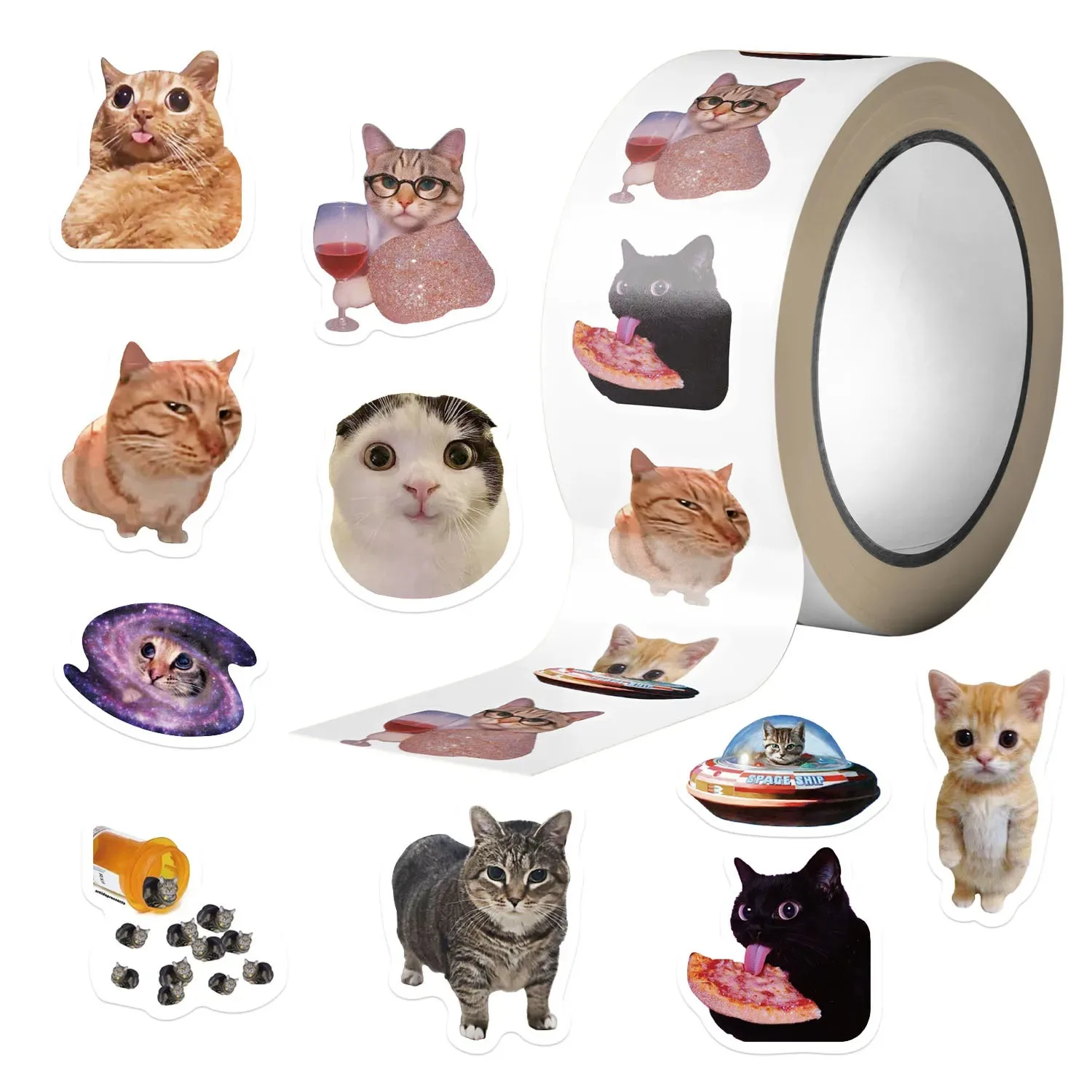 500-1000PCSRoll Adhesive Tape Cartoon Cute Cat Decoration Letter Seal Stationery Notebook Reward Sticker
500-1000PCSRoll Adhesive Tape Cartoon Cute Cat Decoration Letter Seal Stationery Notebook Reward Sticker