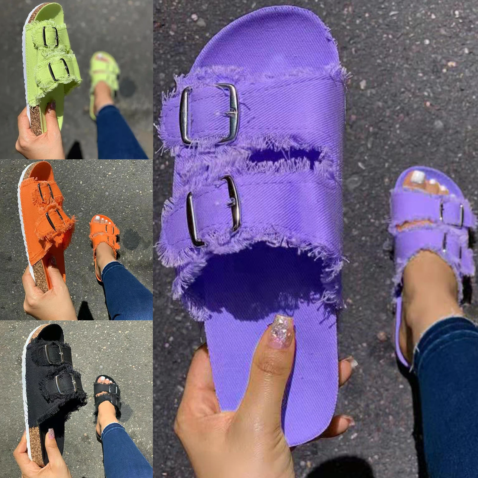 1 Pair Sandals Double Buckle Anti Skid Rubber Women's Comfort EVA Slides Sandals for Outdoor
1 Pair Sandals Double Buckle Anti Skid Rubber Women's Comfort EVA Slides Sandals for Outdoor