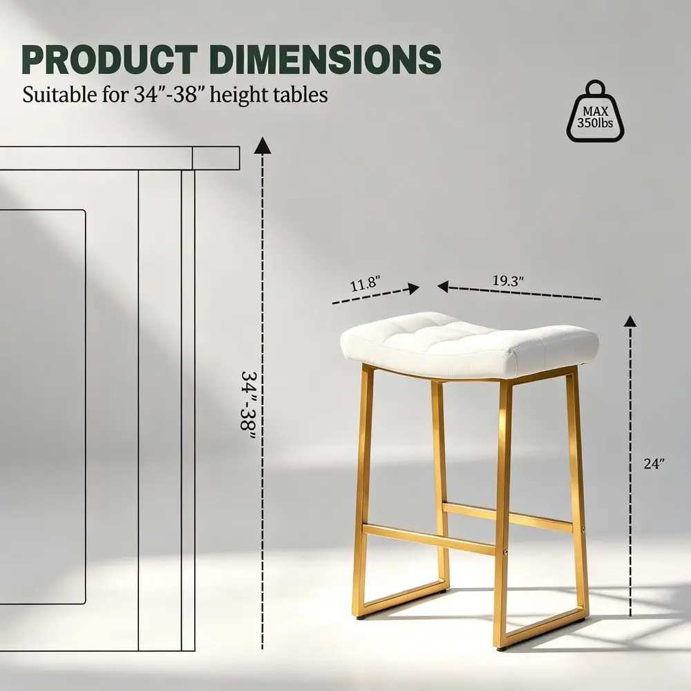 White amp Gold Counter Height Bar Stools Set of 4 for Kitchen Counter Backless Kitchen Island Barstools with Upholstered Faux L
White amp Gold Counter Height Bar Stools Set of 4 for Kitchen Counter Backless Kitchen Island Barstools with Upholstered Faux L