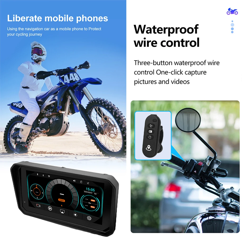 BT APP Wifi Motorcycle DVR Dash Cam Dual Camera Front Rear View IPX7 Waterproof Motorcycle Recorder Support Tire Pressure Sensor
BT APP Wifi Motorcycle DVR Dash Cam Dual Camera Front Rear View IPX7 Waterproof Motorcycle Recorder Support Tire Pressure Sensor