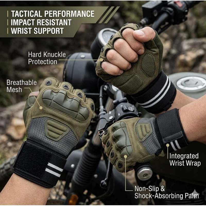 Men Camo Combat Half Finger Gloves Shockproof Motorcycle
Men Camo Combat Half Finger Gloves Shockproof Motorcycle