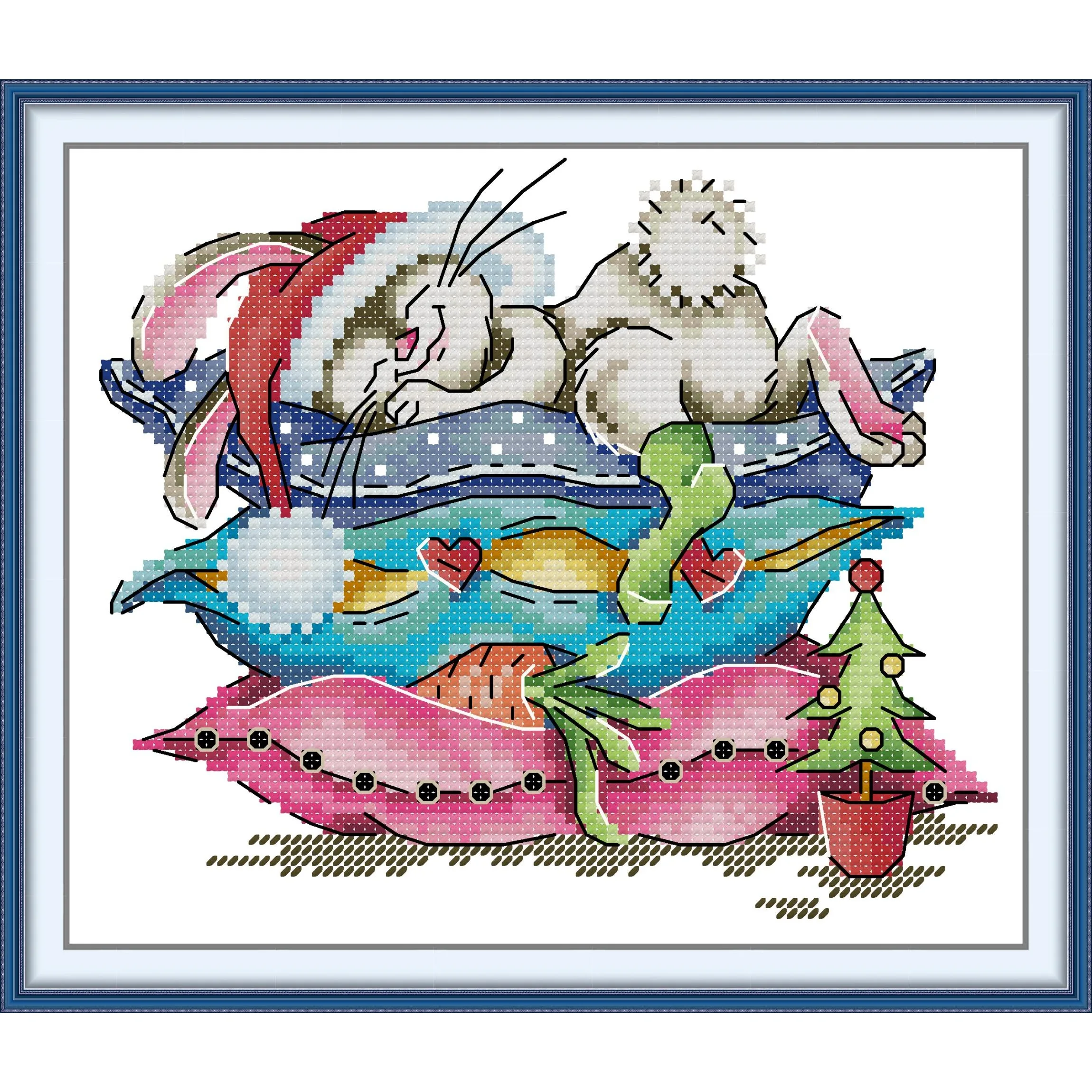 Joy Sunday Pre-printed Cross Stitch Kit Easy Pattern Aida Stamped Fabric Embroidery Set-The Sleeping Little Rabbit
Joy Sunday Pre-printed Cross Stitch Kit Easy Pattern Aida Stamped Fabric Embroidery Set-The Sleeping Little Rabbit
