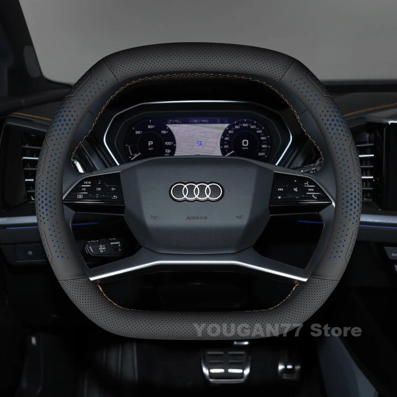 Leather Car Steering Wheel Cover For New Audi SQ5 Sportback Q4 Q6 e-tron 2025 Auto interior Audi Q4 e-tron Accessories 2025
Leather Car Steering Wheel Cover For New Audi SQ5 Sportback Q4 Q6 e-tron 2025 Auto interior Audi Q4 e-tron Accessories 2025