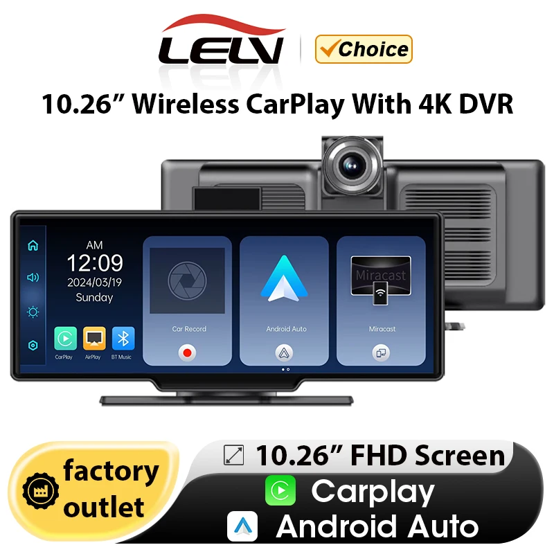 Lelv FHD HD 10.26" Dash Cam Rearview Camera Carplay & Android Auto 4K DVR GPS Navi Video Dashboard Mirror Monitor Car Rear Cam
Lelv FHD HD 10.26" Dash Cam Rearview Camera Carplay & Android Auto 4K DVR GPS Navi Video Dashboard Mirror Monitor Car Rear Cam