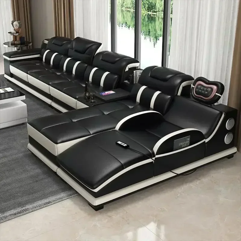 genuino con Altavoz Bluetooth, reposacabezas funcional, Chaise de masaje, sofá esquinero en forma de L
genuino con Altavoz Bluetooth, reposacabezas funcional, Chaise de masaje, sofá esquinero en forma de L