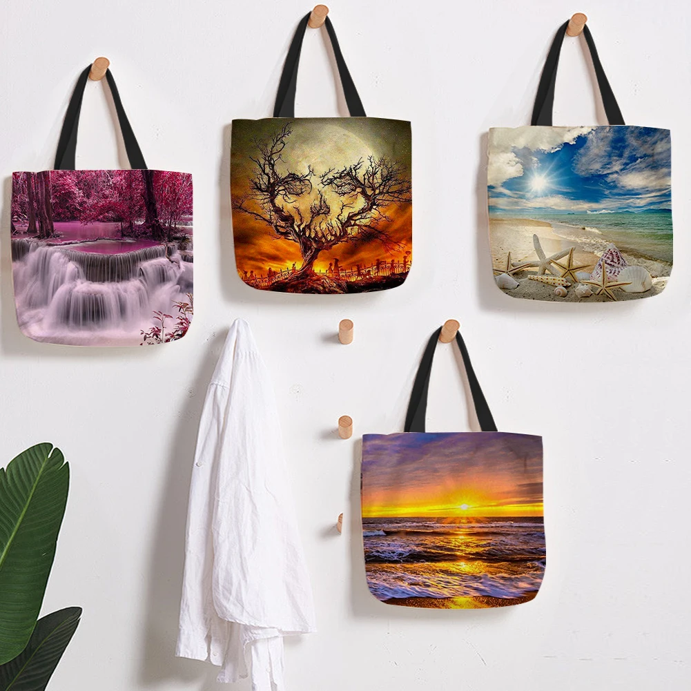 4pcs Scenery Linen Tote Bag Handbag Large Capacity Women Shopping Shoulder Bags
4pcs Scenery Linen Tote Bag Handbag Large Capacity Women Shopping Shoulder Bags