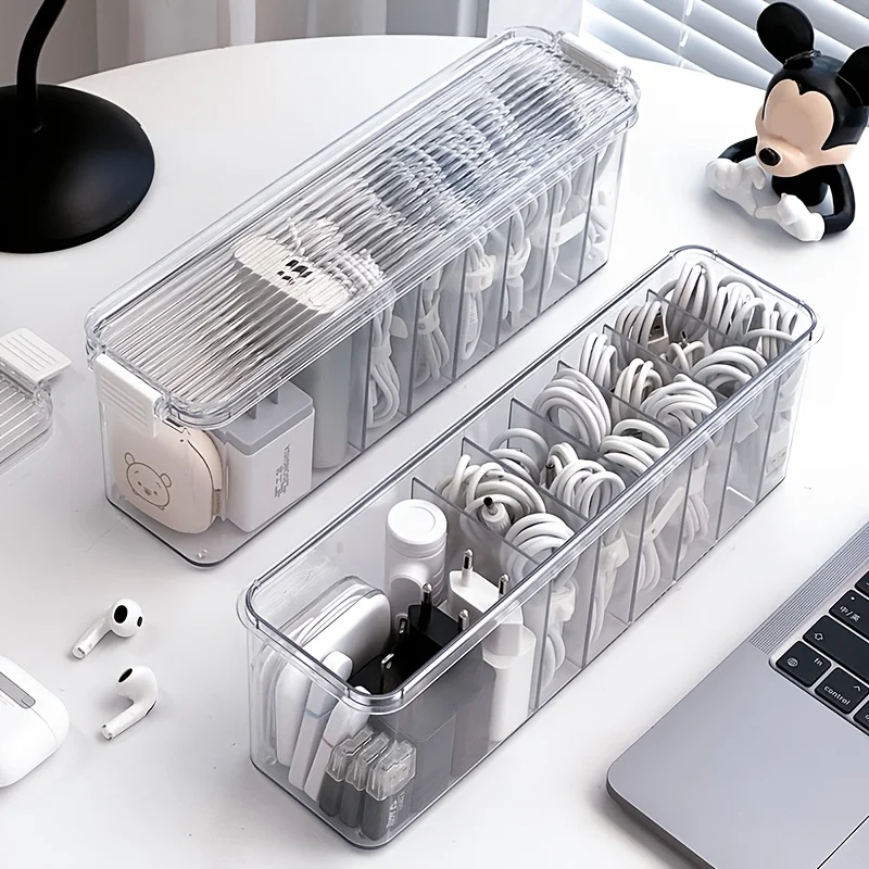 Dustproof Card Data Cable Organizer Case with Lid Messy-Free Desktop Cable Organizer Durable Plastic Charger Wire Organizer
Dustproof Card Data Cable Organizer Case with Lid Messy-Free Desktop Cable Organizer Durable Plastic Charger Wire Organizer