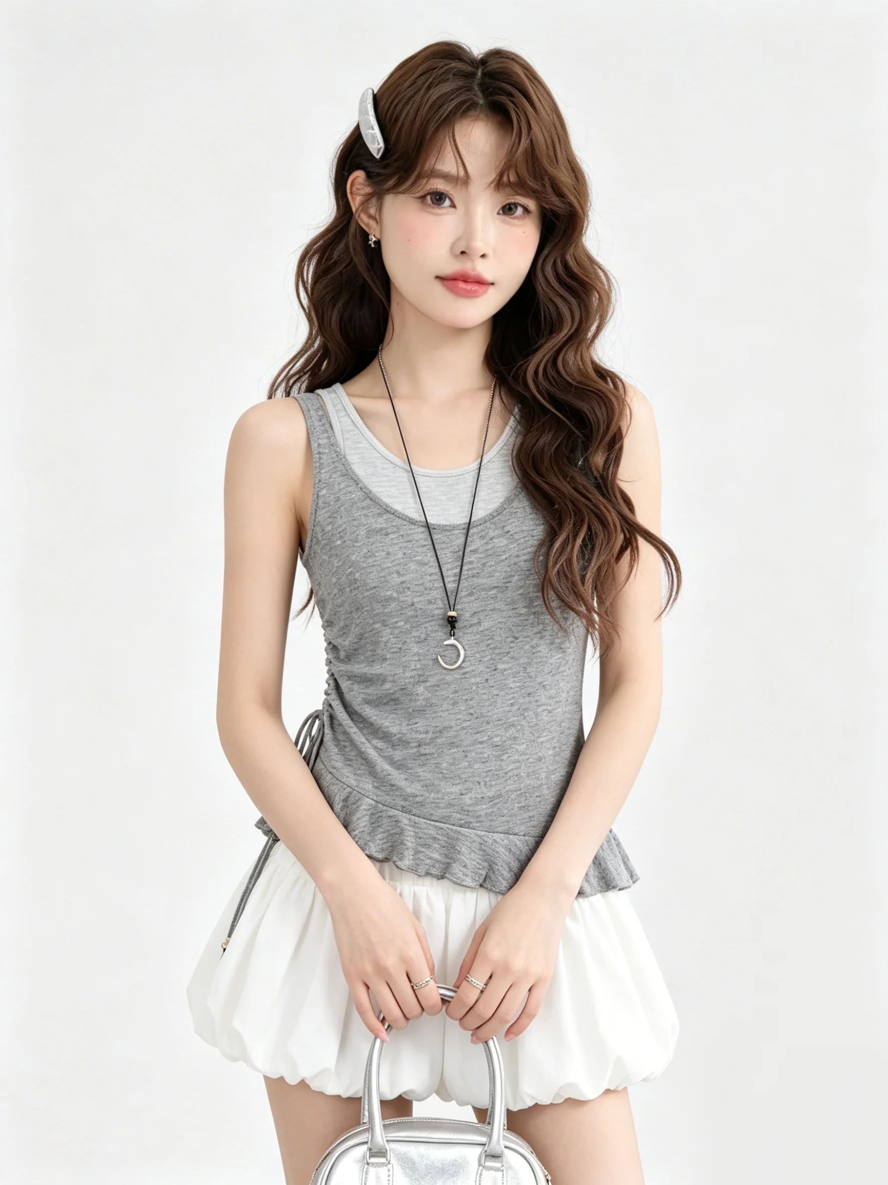 Sweet And Spicy Sleeveless Vest Set Women's Summer Drawstring Slimming Skin-friendly Versatile Two-piece Set Layering
Sweet And Spicy Sleeveless Vest Set Women's Summer Drawstring Slimming Skin-friendly Versatile Two-piece Set Layering