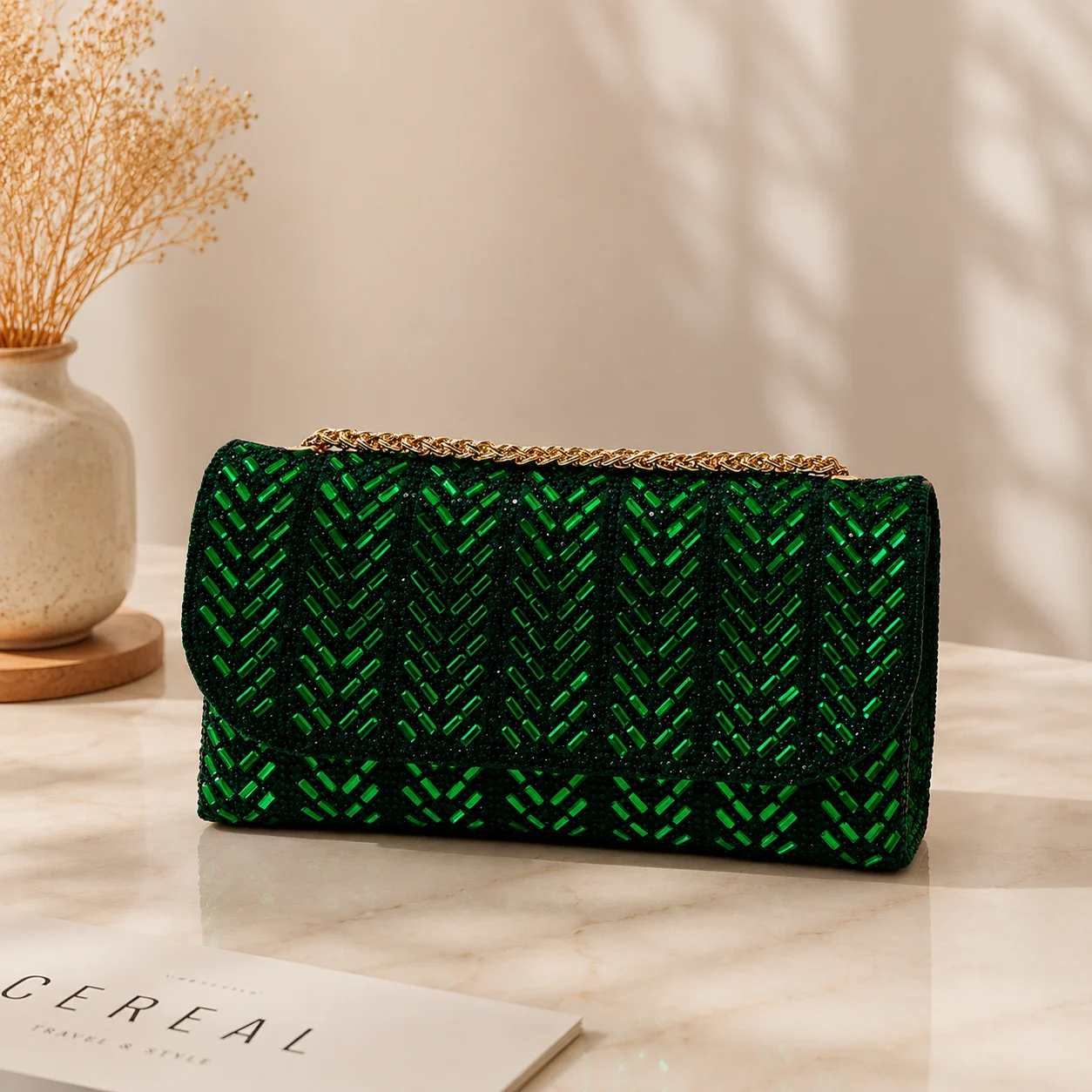 Luxury Green Crystal Evening Clutch Bag for Women Rhinestone Party Purse Wedding Banquet Chain Shoulder Handbag
Luxury Green Crystal Evening Clutch Bag for Women Rhinestone Party Purse Wedding Banquet Chain Shoulder Handbag