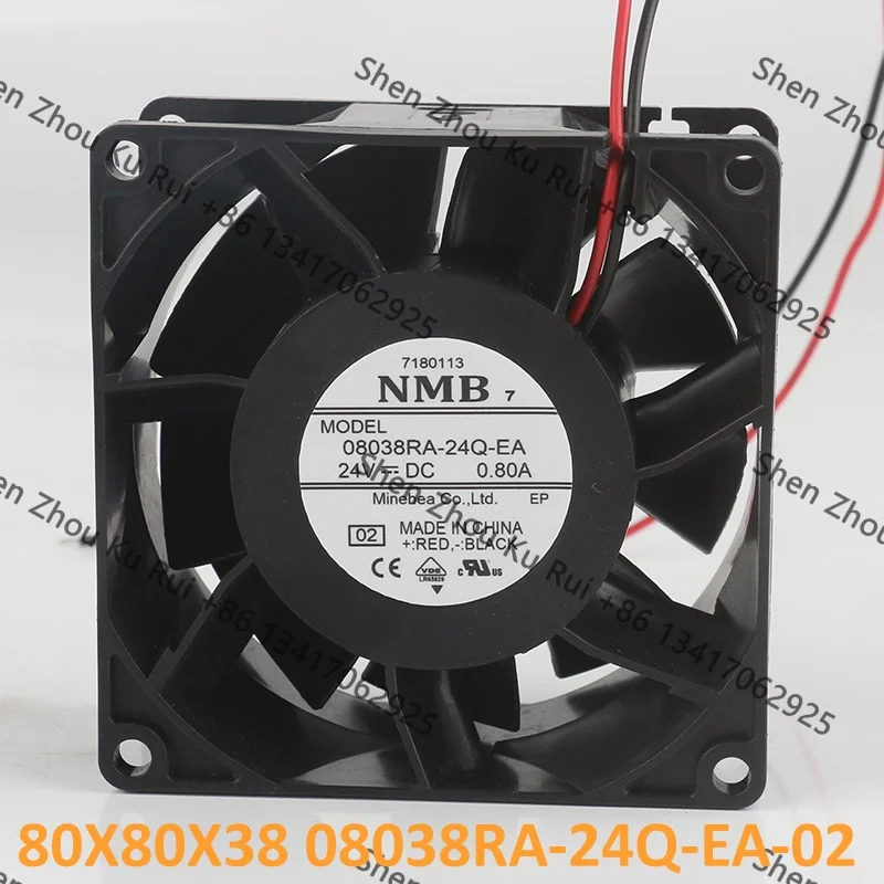Cooling Fan Original NMB DC24V 0.80A AC EC 8038 8CM High Airflow Frequency Converter 80X80X38MM Two-wire 08038RA-24Q-EA-02
Cooling Fan Original NMB DC24V 0.80A AC EC 8038 8CM High Airflow Frequency Converter 80X80X38MM Two-wire 08038RA-24Q-EA-02