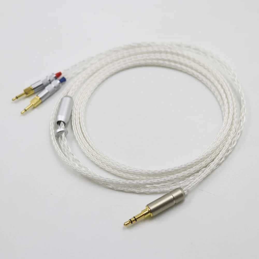 16 Core Pure Silver Balance 3.5 XLR 4.4mm male Headphone Earphone Cable hifi For Sennheiser HD700 hd 700 Earphone Cord
16 Core Pure Silver Balance 3.5 XLR 4.4mm male Headphone Earphone Cable hifi For Sennheiser HD700 hd 700 Earphone Cord