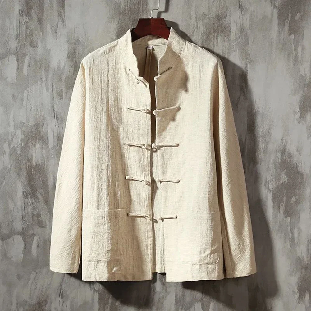 Solid Color Button Up Coat Jacket Top Male Cardigan Trendy Men's Chinese Kung Fu Tai Chi Coat Tang Suit Uniform Jacket
Solid Color Button Up Coat Jacket Top Male Cardigan Trendy Men's Chinese Kung Fu Tai Chi Coat Tang Suit Uniform Jacket