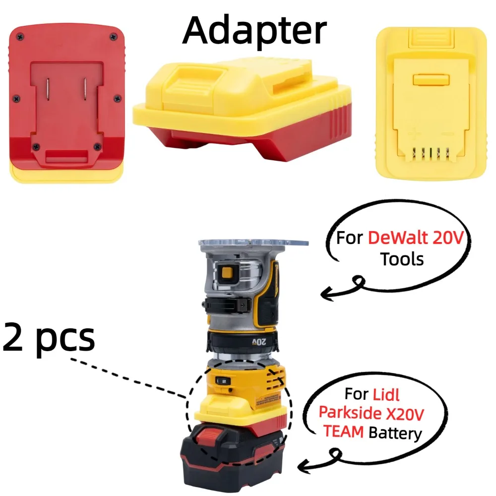 2 Pcs Battery Adapter for Lidl Parkside X20V TEAM Li-ion Battery TO DeWalt 20V Cordless Tools Accessory (Only Adapter)
2 Pcs Battery Adapter for Lidl Parkside X20V TEAM Li-ion Battery TO DeWalt 20V Cordless Tools Accessory (Only Adapter)