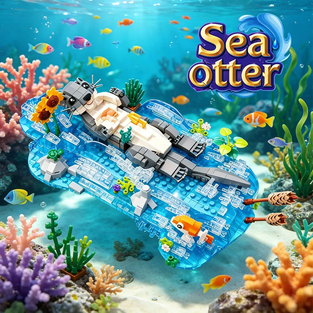 MOC Water Otter Animal Water World Building Blocks Fish Ocean Sea Ecological Series Decor Toy For Children Holiday Birthday Gift
MOC Water Otter Animal Water World Building Blocks Fish Ocean Sea Ecological Series Decor Toy For Children Holiday Birthday Gift