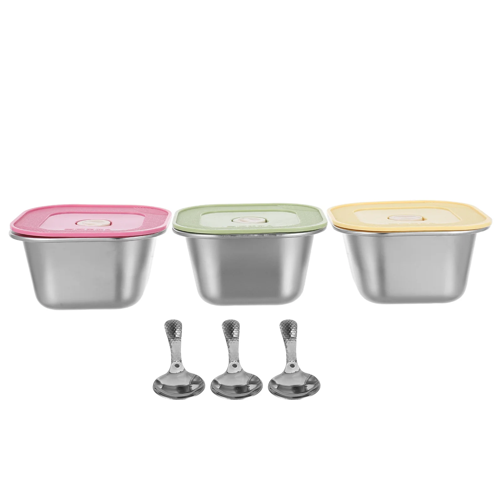 3pcs Stainless Steel Snack Containers 4.52In Reusable Leakproof Silicone Lid Stackable Food Jar For School Travel Picnic Meal
3pcs Stainless Steel Snack Containers 4.52In Reusable Leakproof Silicone Lid Stackable Food Jar For School Travel Picnic Meal