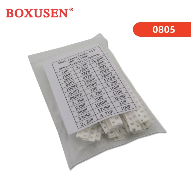 0805 SMD Ceramic Capacitor 1pF~10uF 36 Values 720pcs 100% Original New Electronic DIY Assortment Sample Kit
0805 SMD Ceramic Capacitor 1pF~10uF 36 Values 720pcs 100% Original New Electronic DIY Assortment Sample Kit