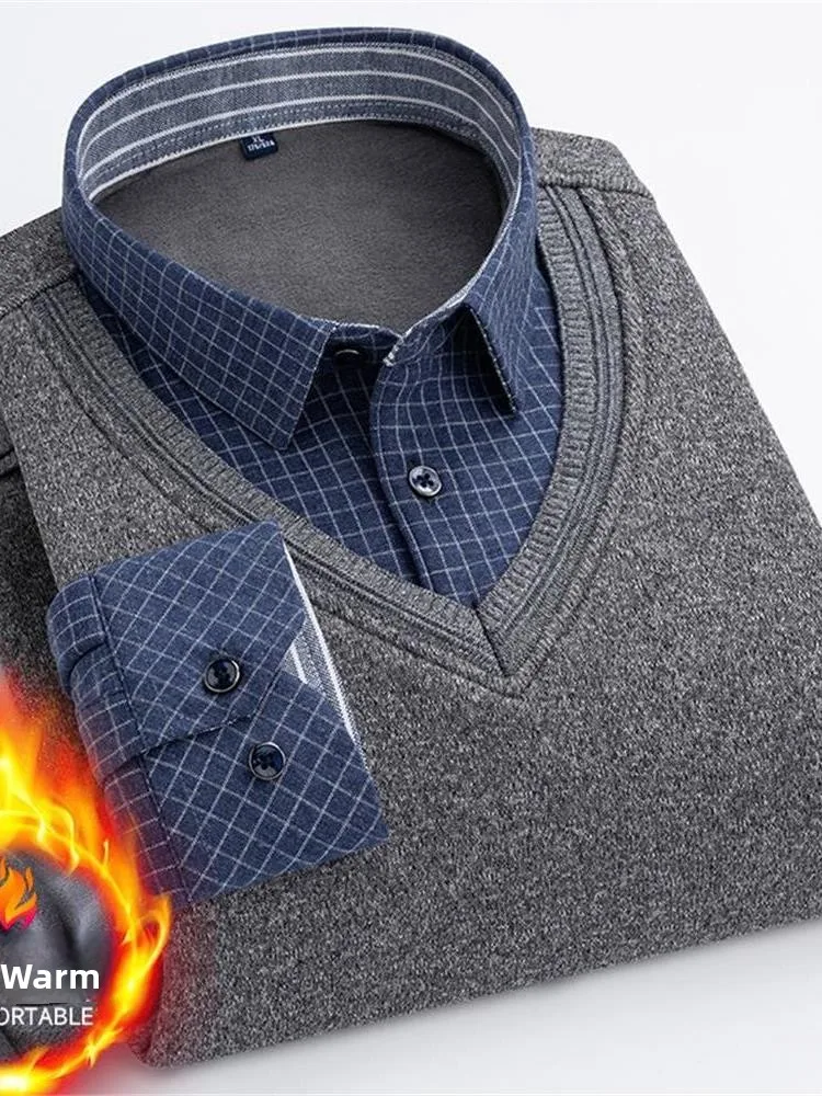 Men's Fce Lined Knitted Heart Patterned Mo Two-Piece irt Warm Pullover Sweater Comfortable Home Wear Spring 2025
Men's Fce Lined Knitted Heart Patterned Mo Two-Piece irt Warm Pullover Sweater Comfortable Home Wear Spring 2025