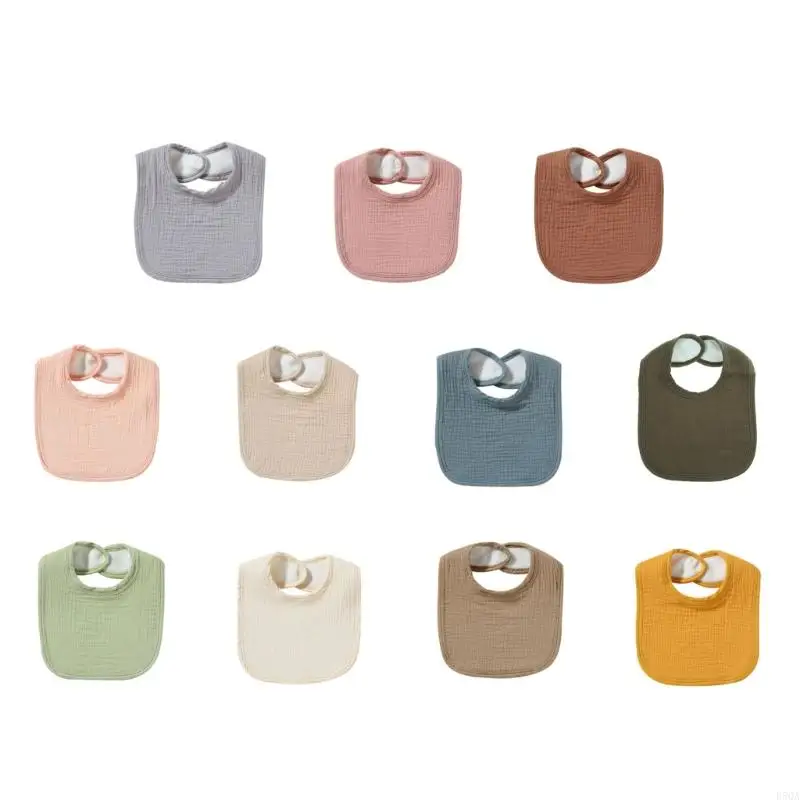 D5QA Absorbent Cotton Teething Bibs Adjustable Baby Bibs with Button for Boys Girls
D5QA Absorbent Cotton Teething Bibs Adjustable Baby Bibs with Button for Boys Girls