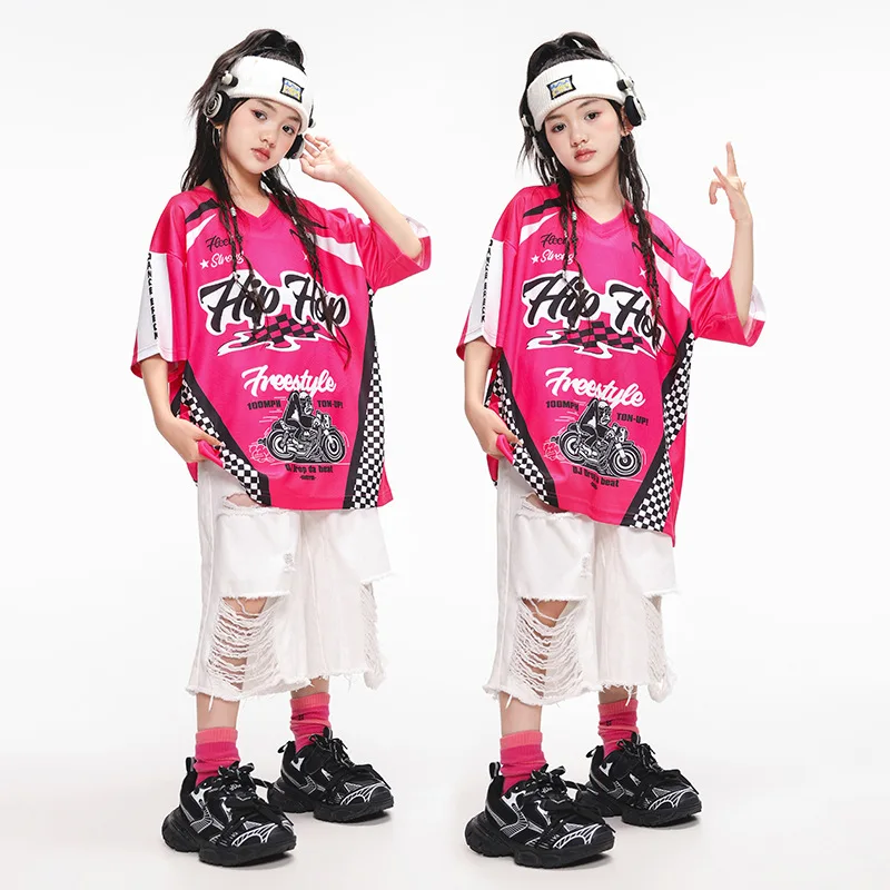 Kid Cool Hip Hop Clothing Rose Print V Neck T Shirt White Casual Distressed Shorts for Girl Boy Jazz Dance Wear Costume Clothes
Kid Cool Hip Hop Clothing Rose Print V Neck T Shirt White Casual Distressed Shorts for Girl Boy Jazz Dance Wear Costume Clothes