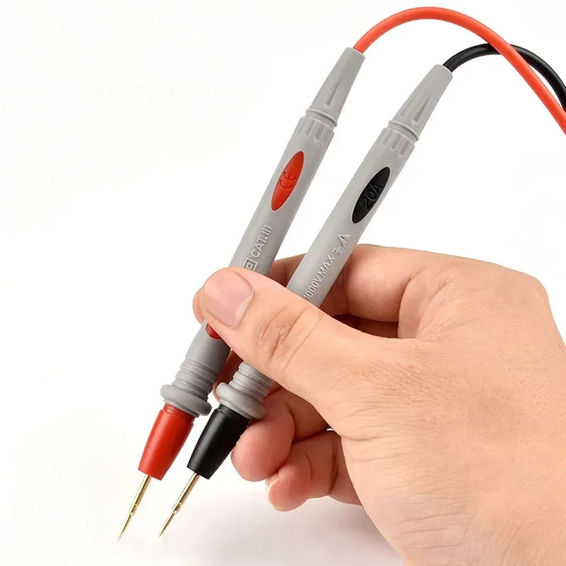 Universal Multimeter Test Leads Wire Tips Cable AC DC Digital 1000V 20A Thin Tip Needle CAT III Measuring Probes Pen Tester
Universal Multimeter Test Leads Wire Tips Cable AC DC Digital 1000V 20A Thin Tip Needle CAT III Measuring Probes Pen Tester