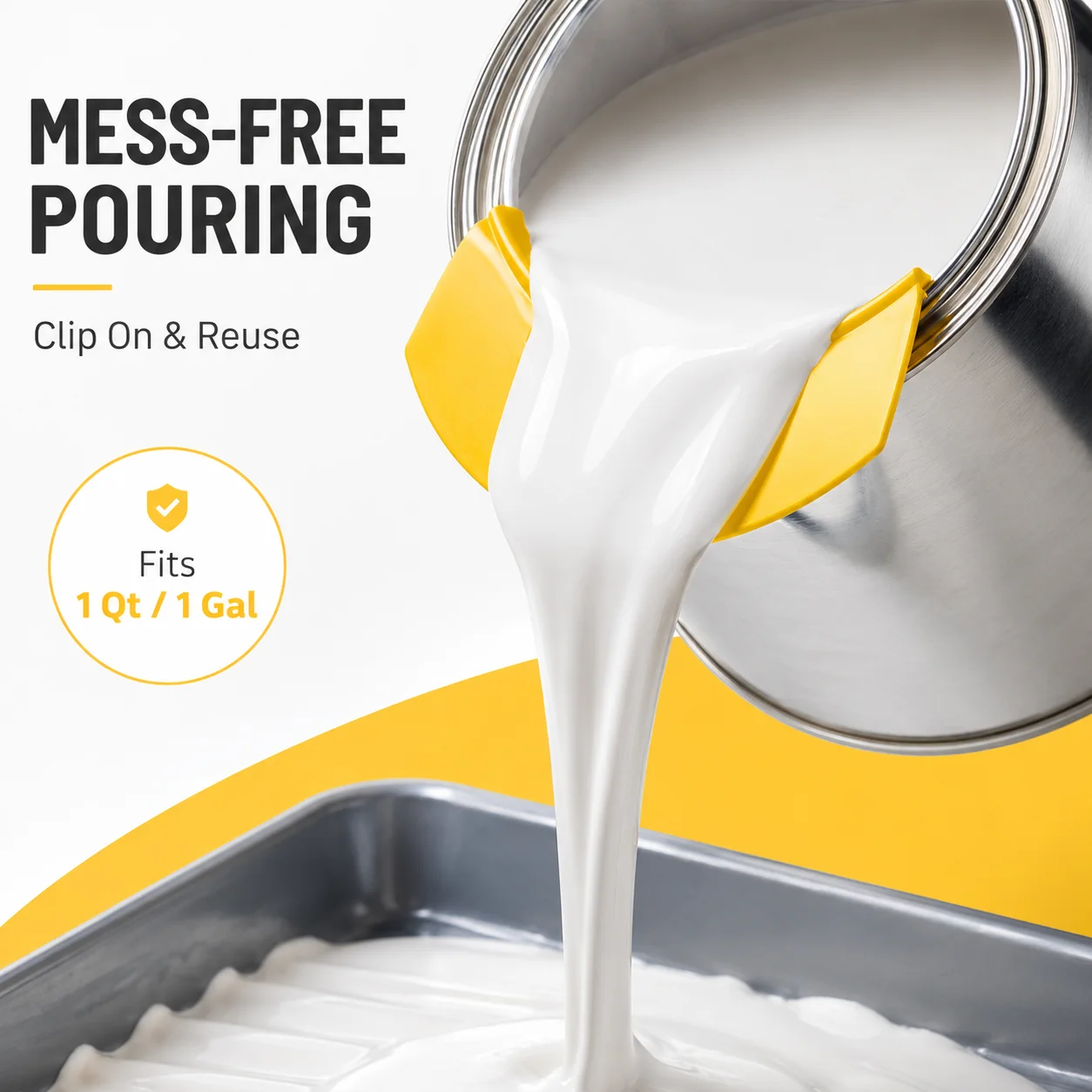 Plastic Reusable Paint Pourer Spout No Mess Gallon Can Attachment Portable DIY Home Painting Tool Accessory Kit for Wall DIY
Plastic Reusable Paint Pourer Spout No Mess Gallon Can Attachment Portable DIY Home Painting Tool Accessory Kit for Wall DIY