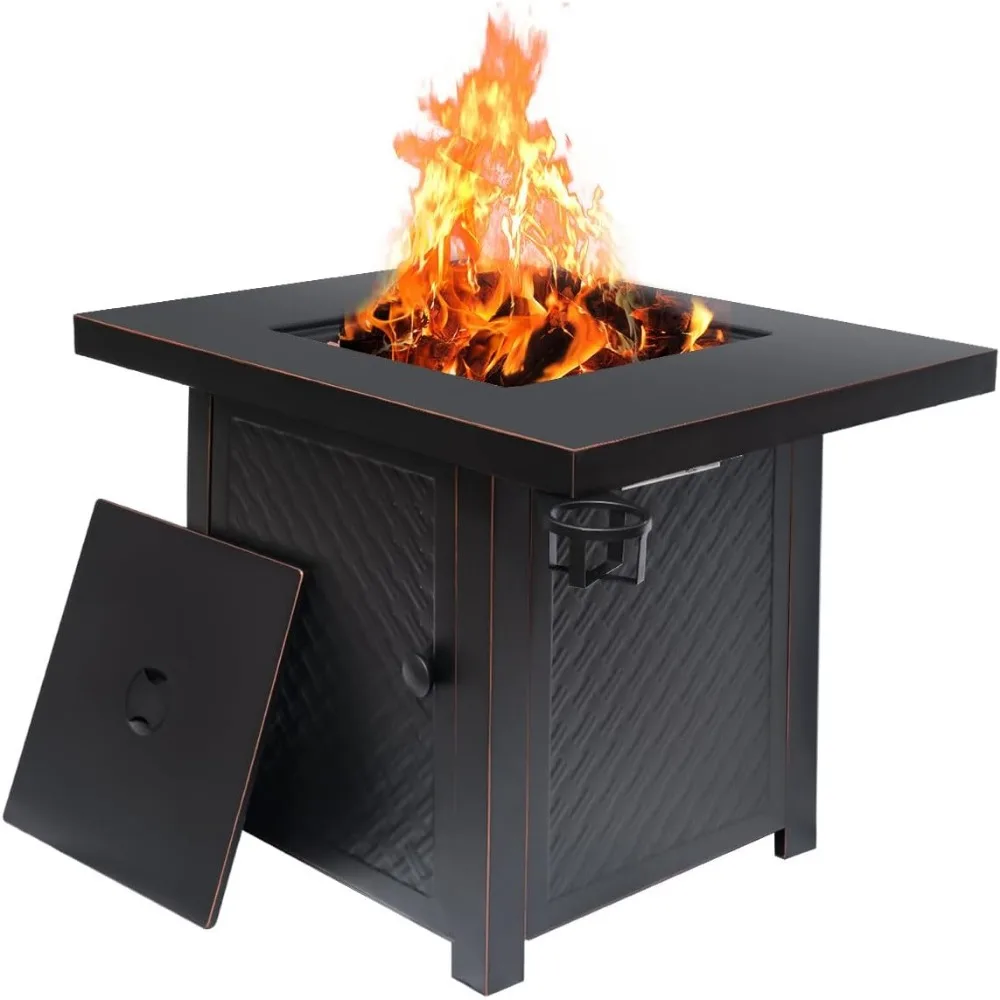 32'' Propane Fire Pit,50000 BTU Gas Firepit Table with 2 Drink Holders, Lid & Lava Rock,CSA Certified Outdoor Fire Pit Table for
32'' Propane Fire Pit,50000 BTU Gas Firepit Table with 2 Drink Holders, Lid & Lava Rock,CSA Certified Outdoor Fire Pit Table for
