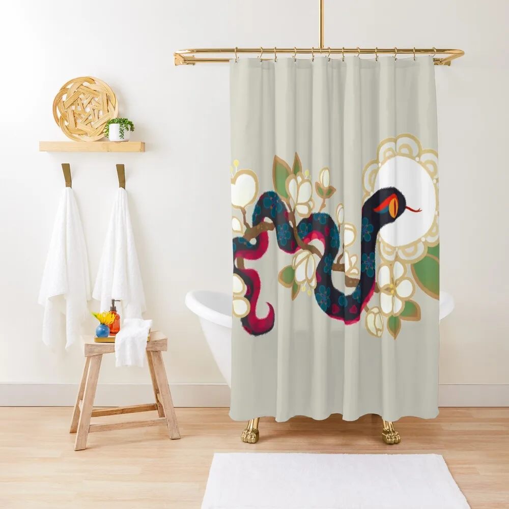 Snake and flowers 2 Shower Curtain Bathroom Deco Washable Waterproof Fabric Shower Curtain
Snake and flowers 2 Shower Curtain Bathroom Deco Washable Waterproof Fabric Shower Curtain