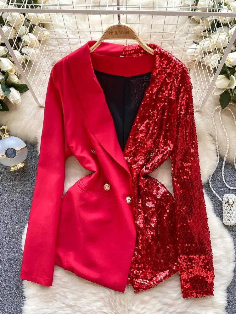 Высокое качество, новинка 2023, модный костюм с блестками, куртка, женский двубортный Универсальный Блейзер, пальто, Осень-зима, винтажный
Высокое качество, новинка 2023, модный костюм с блестками, куртка, женский двубортный Универсальный Блейзер, пальто, Осень-зима, винтажный