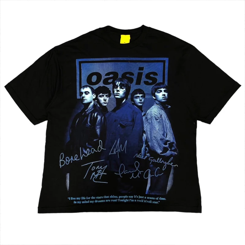 Новинка 2025, OASIS Oasis Band, рок-панк, свободная мужская футболка большого размера Blockbuster с прямым инъекционным принтом
Новинка 2025, OASIS Oasis Band, рок-панк, свободная мужская футболка большого размера Blockbuster с прямым инъекционным принтом