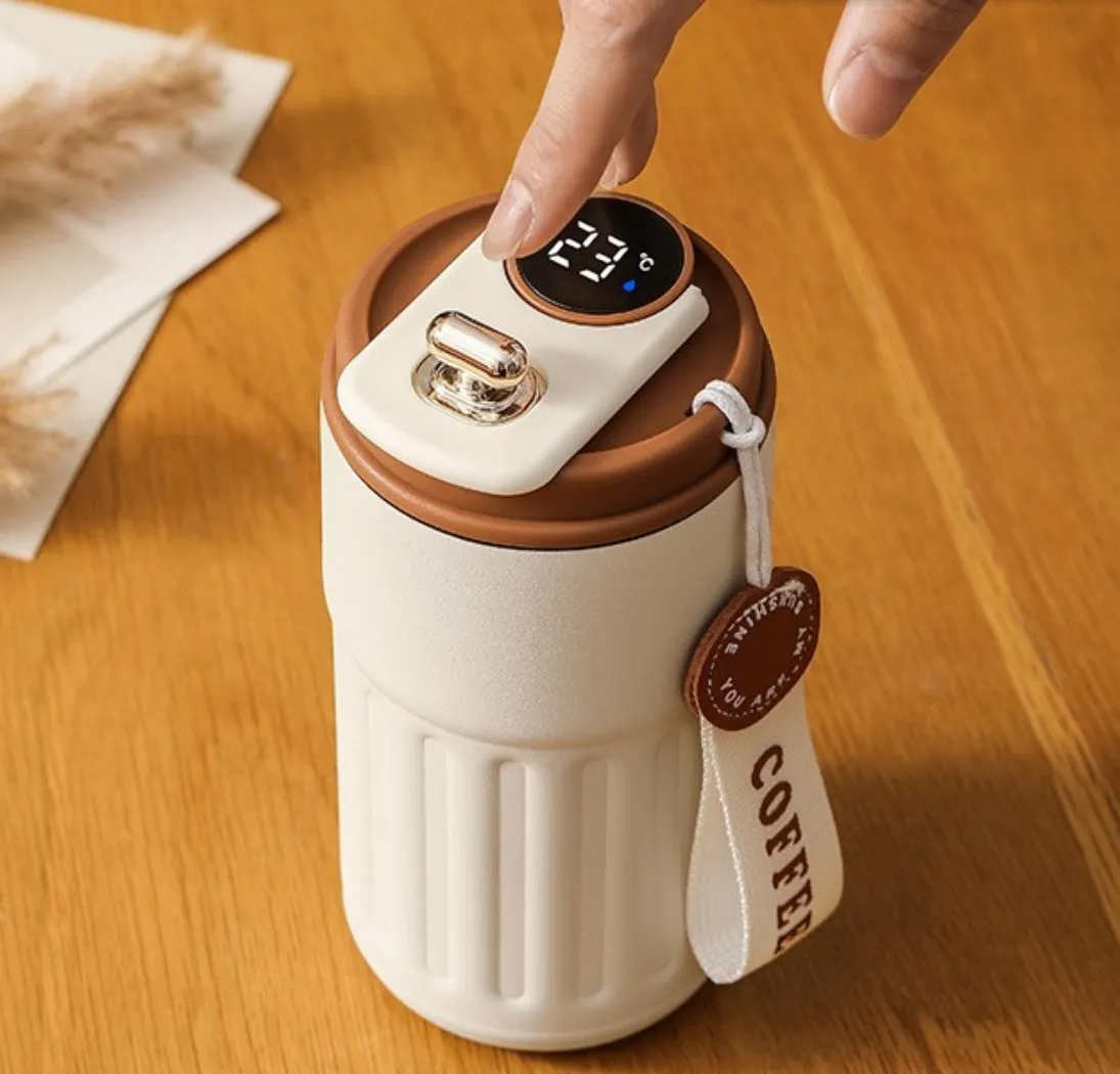 Новинка 2023 года, 450 мл, термос для кофе, стакан, умная колба со светодиодным дисплеем температуры, бутылка для воды с двойными стенками и вакуумной изоляцией
Новинка 2023 года, 450 мл, термос для кофе, стакан, умная колба со светодиодным дисплеем температуры, бутылка для воды с двойными стенками и вакуумной изоляцией