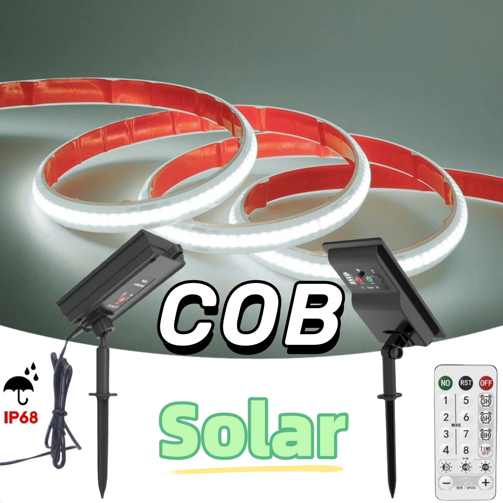 24V Dimmable Solar COB LED Strip Light 5M 320LEDs/M Self-Adhesive Tape Diode Rope IP68 RA90 Backlight Cold Natural Warm White
24V Dimmable Solar COB LED Strip Light 5M 320LEDs/M Self-Adhesive Tape Diode Rope IP68 RA90 Backlight Cold Natural Warm White