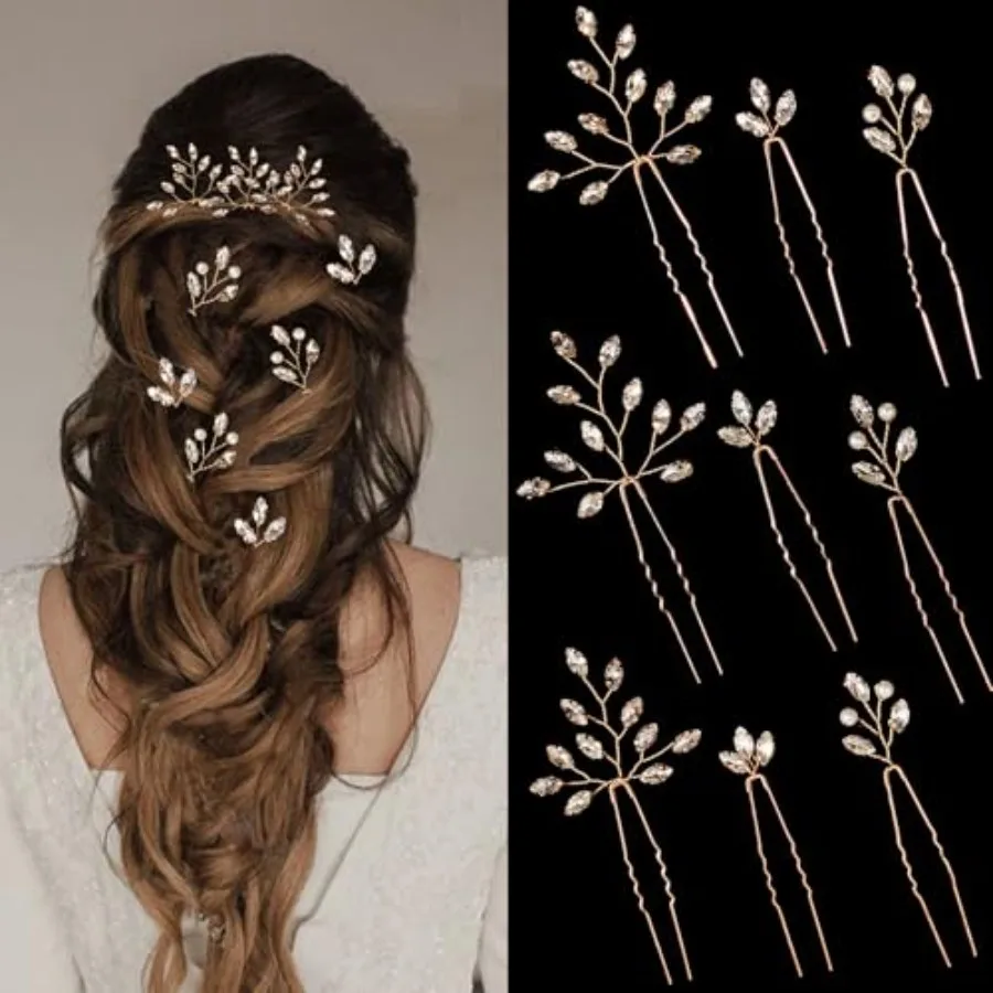 9 Pieces Bridal Hair Pins Rhinestone HairPiece for Women Crystal Silver Hair Accessories for Bride Bridesmaids
9 Pieces Bridal Hair Pins Rhinestone HairPiece for Women Crystal Silver Hair Accessories for Bride Bridesmaids
