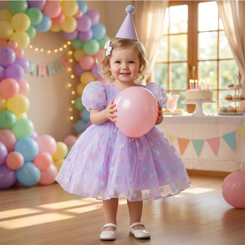 Baby Girl 1st Birthday Party Dress Puff Sleeve Toddler Girls Princess Dresses with Bow Kids Butterfly Ball Growns Wedding Dress
Baby Girl 1st Birthday Party Dress Puff Sleeve Toddler Girls Princess Dresses with Bow Kids Butterfly Ball Growns Wedding Dress