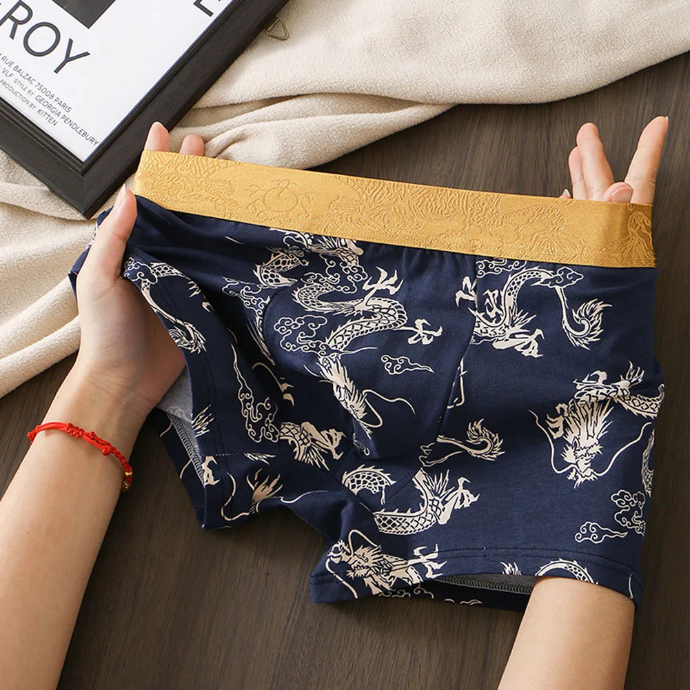 Mens Dragon Printed Shorts Underwear Cotton Comfortable Skin-friendly Boxer Briefs Middle Waist Panties Soft Stretchy Lingerie
Mens Dragon Printed Shorts Underwear Cotton Comfortable Skin-friendly Boxer Briefs Middle Waist Panties Soft Stretchy Lingerie