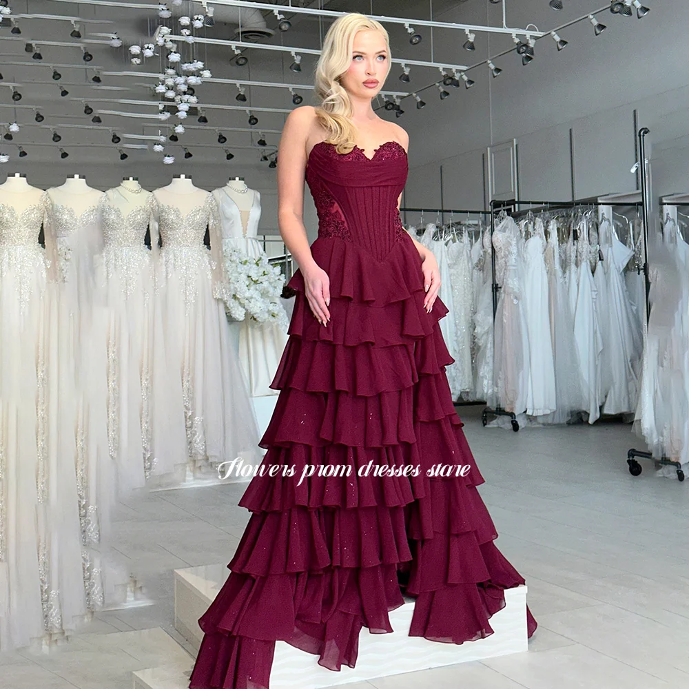 Flowers A Line Party Dress with Layers Sweetheart Evening Dresses Chiffon Formal Occasion Dress Robe De Soirée Customized
Flowers A Line Party Dress with Layers Sweetheart Evening Dresses Chiffon Formal Occasion Dress Robe De Soirée Customized