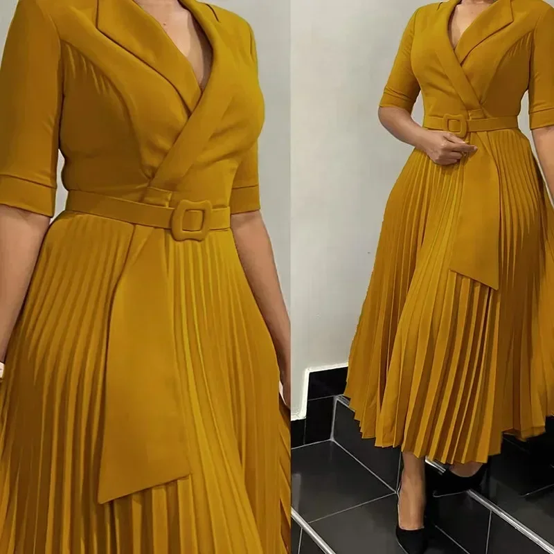 2025 Dashiki African Dresses for Women Autumn Elegant Half Sleeve V-neck Polyester Pleat Dress Ankara Dresses African Clothes
2025 Dashiki African Dresses for Women Autumn Elegant Half Sleeve V-neck Polyester Pleat Dress Ankara Dresses African Clothes