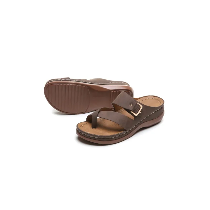 2024 Women's fashion sandals waterproof platform - summer casual set toe sandals platform wedge with metal buckle slippers
2024 Women's fashion sandals waterproof platform - summer casual set toe sandals platform wedge with metal buckle slippers