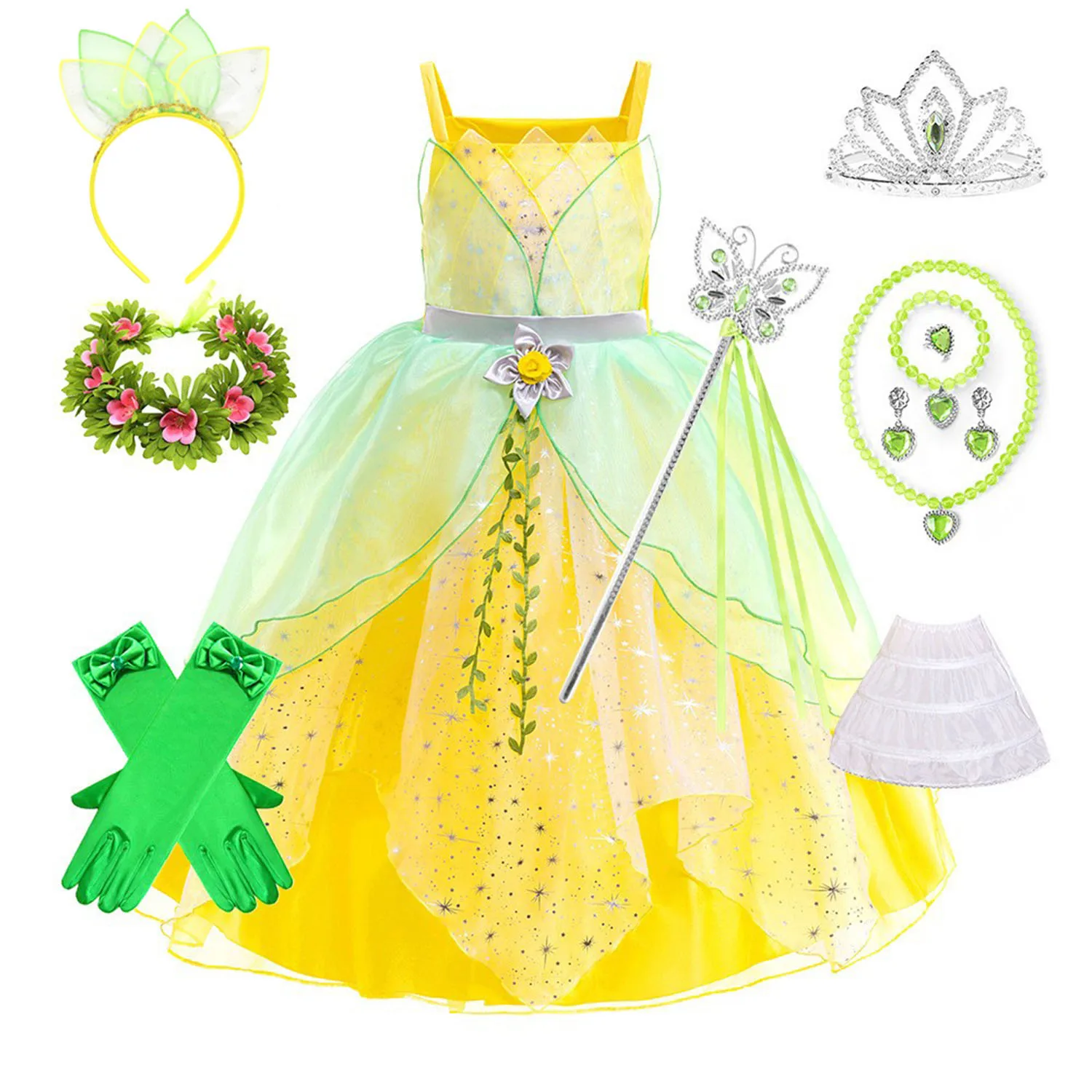 Shiny Toddler Little Girls Movie The Princess and the Frog Tiana Birthday Party Cosplay Halloween Fancy Dress
Shiny Toddler Little Girls Movie The Princess and the Frog Tiana Birthday Party Cosplay Halloween Fancy Dress