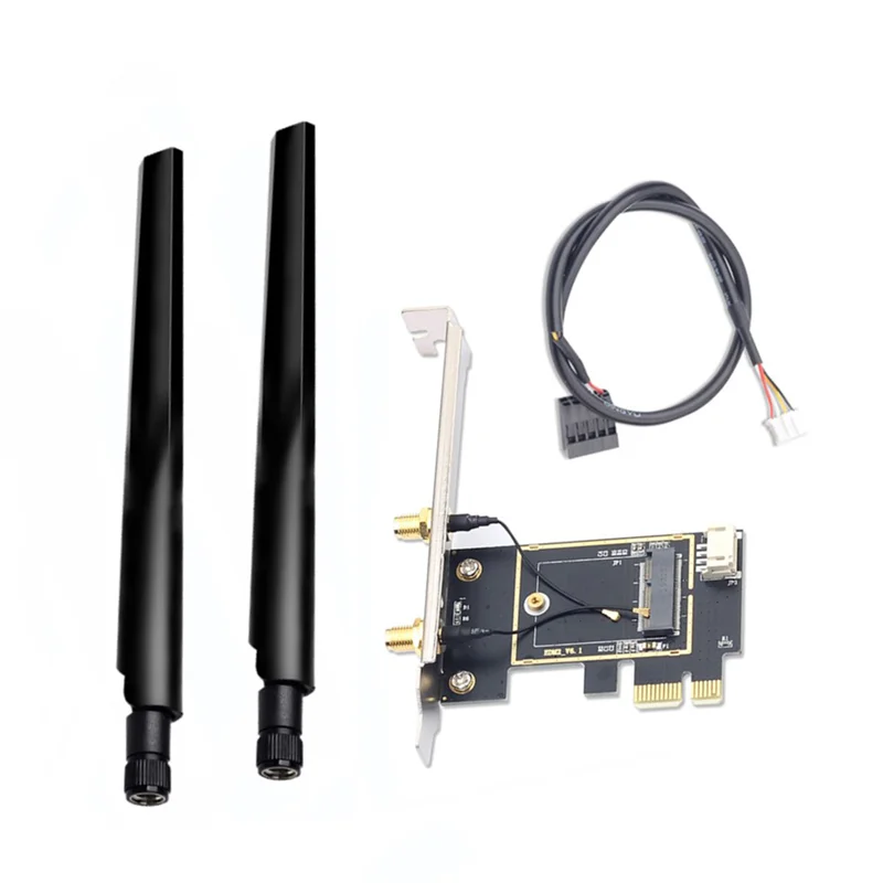 PCIE Wi-Fi адаптер для беспроводной сетевой карты M2 NGFF преобразователь Bluetooth для настольного ПК Wi-Fi 8260 8265NGW AX200 9260 7265
PCIE Wi-Fi адаптер для беспроводной сетевой карты M2 NGFF преобразователь Bluetooth для настольного ПК Wi-Fi 8260 8265NGW AX200 9260 7265
