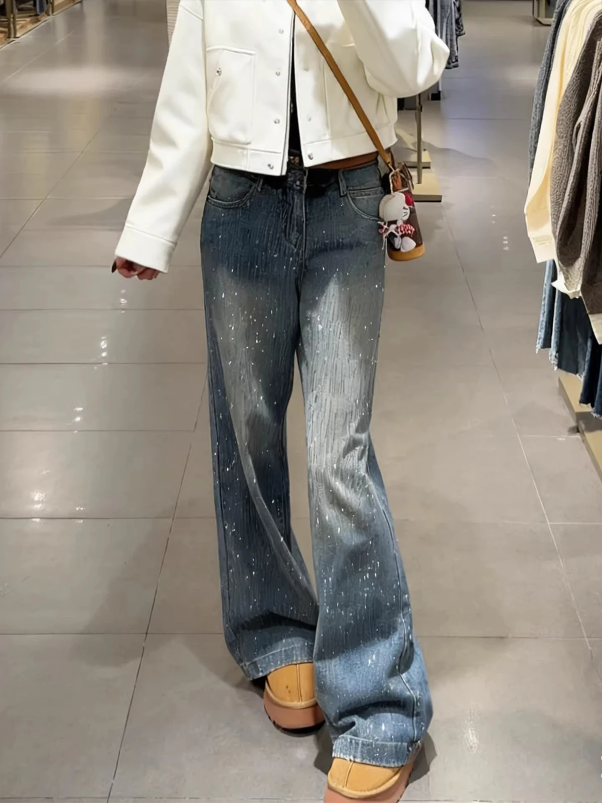 Retro High Waist Flared Jeans Women's Fce Lined Skinny iny Straight Leg Denim Pants Winter Warm Comfortable Ladies Trousers
Retro High Waist Flared Jeans Women's Fce Lined Skinny iny Straight Leg Denim Pants Winter Warm Comfortable Ladies Trousers