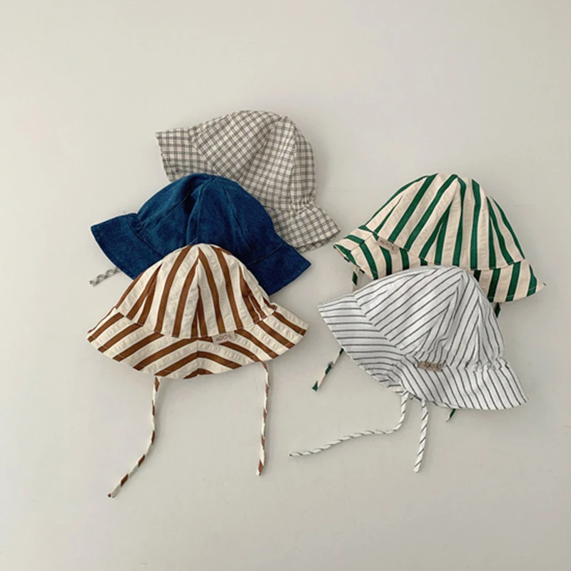 Double Sided Baby Bucket Hat Solid Color Striped Plaid Fisherman Cap for Infant Panama Bonnet Summer Kids Sun Visor Hats
Double Sided Baby Bucket Hat Solid Color Striped Plaid Fisherman Cap for Infant Panama Bonnet Summer Kids Sun Visor Hats