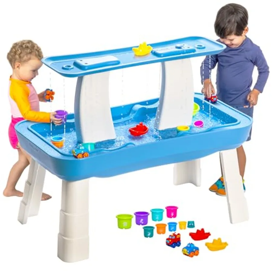 Outdoor play for toddlers ages 1.5-4 years with pump: PVC blue integrated circulating pump for continuous water flow
Outdoor play for toddlers ages 1.5-4 years with pump: PVC blue integrated circulating pump for continuous water flow