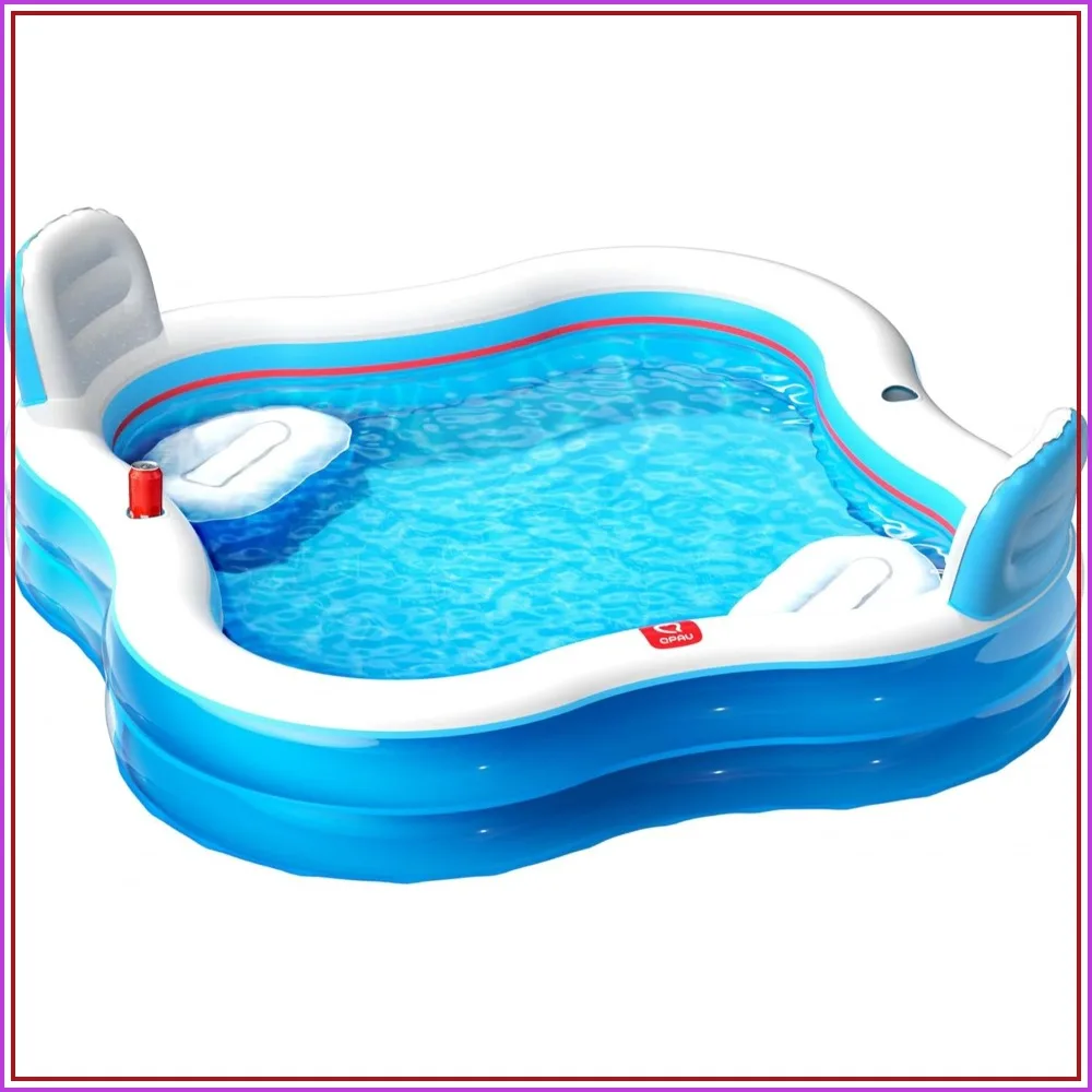 Large Inflatable Family Pool with 2 Seats & Backrests, 80" x 80" x 16.5", Perfect for Backyard Fun
Large Inflatable Family Pool with 2 Seats & Backrests, 80" x 80" x 16.5", Perfect for Backyard Fun