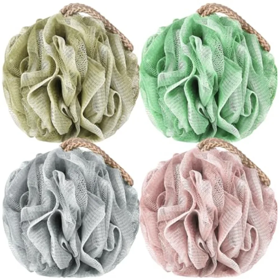 Loofah Sponge Pack of 4, Deep Cleansing Body Scrubber for Shower, Exfoliating Bath Sponge with Handle for Women and Men 001, 50
Loofah Sponge Pack of 4, Deep Cleansing Body Scrubber for Shower, Exfoliating Bath Sponge with Handle for Women and Men 001, 50