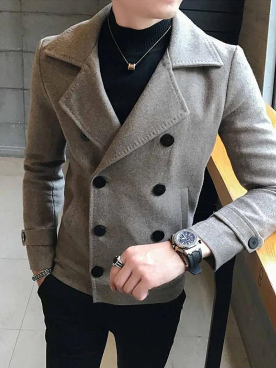 Мужское шерстяное пальто ort Thiened Winter Faion Slim Fit, двухрядные пуговицы, нейлоновая ткань, деловое повседневное пальто Jaet
Мужское шерстяное пальто ort Thiened Winter Faion Slim Fit, двухрядные пуговицы, нейлоновая ткань, деловое повседневное пальто Jaet