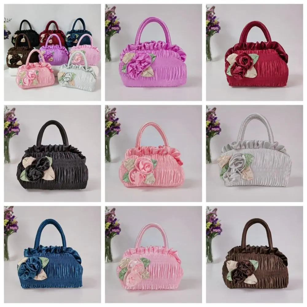 Leaf Hanfu Rose Flower Handbag Ruffle Satin Silk Zipper Flower Tote Bag Storage Bag Cosmetic Makeup Bag Ethnic Style Wrist Bag
Leaf Hanfu Rose Flower Handbag Ruffle Satin Silk Zipper Flower Tote Bag Storage Bag Cosmetic Makeup Bag Ethnic Style Wrist Bag