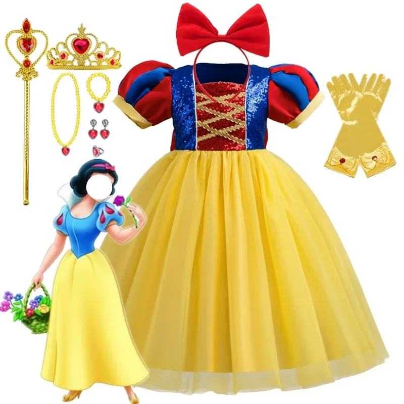 Костюм Белоснежки для детей, карнавальный костюм для косплея, Vestidos, нарядное платье принцессы с блестками на день рождения, костюм на Хэллоуин для детей
Костюм Белоснежки для детей, карнавальный костюм для косплея, Vestidos, нарядное платье принцессы с блестками на день рождения, костюм на Хэллоуин для детей