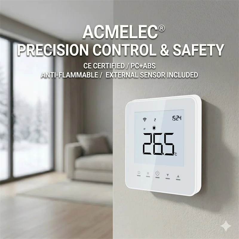 Smart Tuya WiFi Floor Heating Electric/Water Temperature Controller Thermostat Heating Smart Home for Alexa Google Home
Smart Tuya WiFi Floor Heating Electric/Water Temperature Controller Thermostat Heating Smart Home for Alexa Google Home