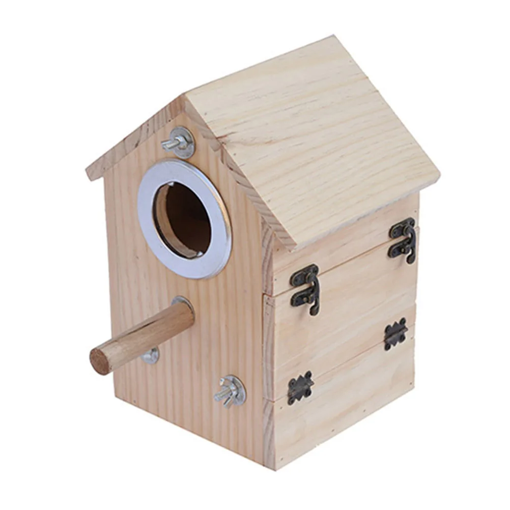 Natural Solid Wood Bird Nest No Paint Eco-Friendly Smooth Surface Breeding Box for Birds Indoor Outdoor Bird Cage Decor 
Natural Solid Wood Bird Nest No Paint Eco-Friendly Smooth Surface Breeding Box for Birds Indoor Outdoor Bird Cage Decor