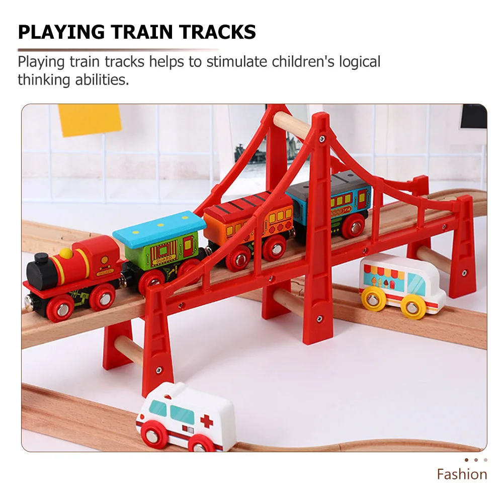 2pcs Wooden Bridges Train Track Accessories Educational Playthings Bright Color Double Suspension Bridges Birthday Gift
2pcs Wooden Bridges Train Track Accessories Educational Playthings Bright Color Double Suspension Bridges Birthday Gift